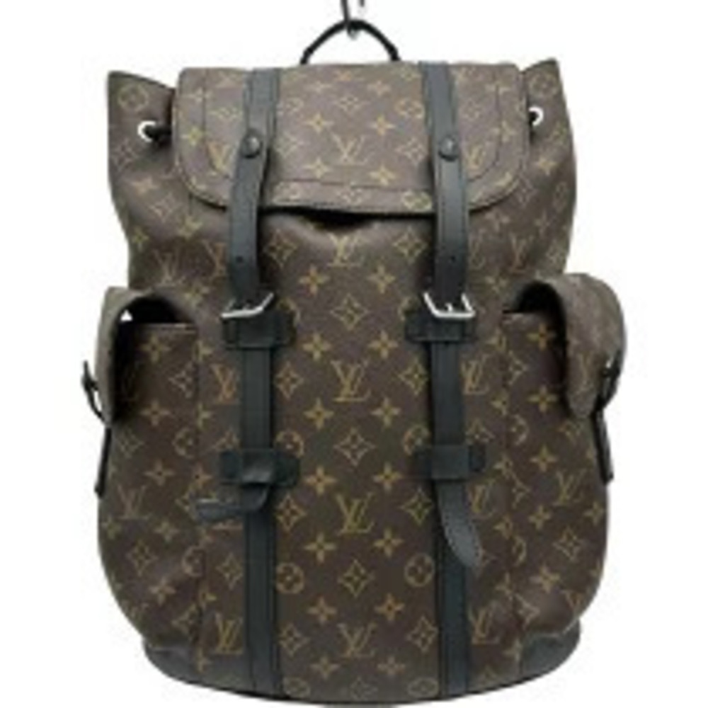 Louis Vuitton Christopher Monogram Backpack Canvas Leather Macassar Brown